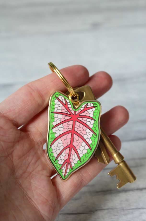 Caladium Keyring