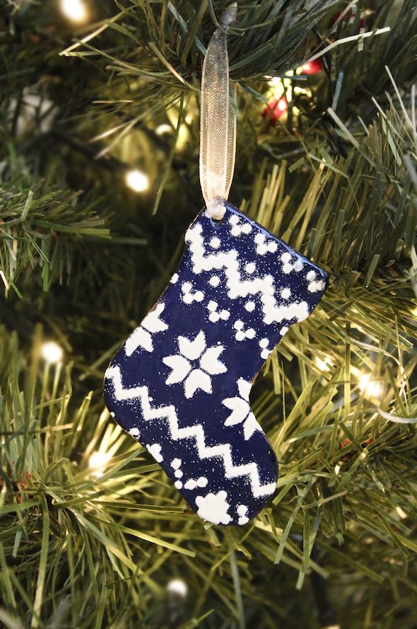 Christmas Stocking Decoration - Blue
