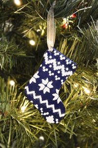 Christmas Stocking Decoration - Blue