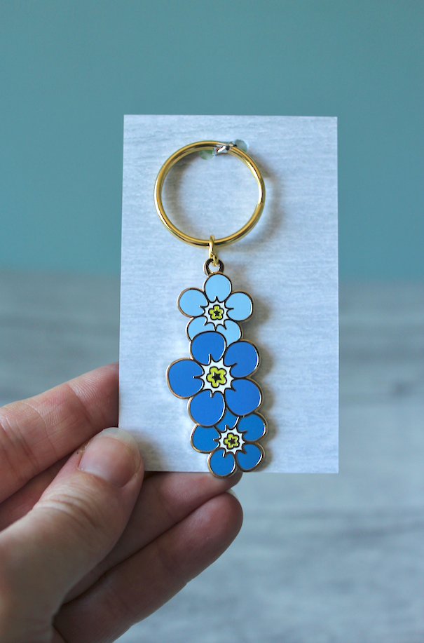 Forget Me Not Keyring