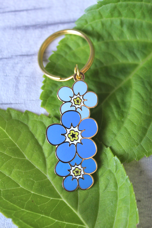 Forget Me Not Keyring