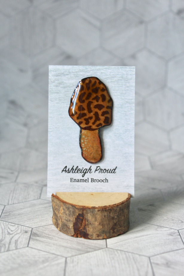 Morel Mushroom Brooch