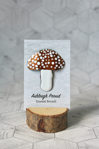 Panthercap Mushroom Brooch