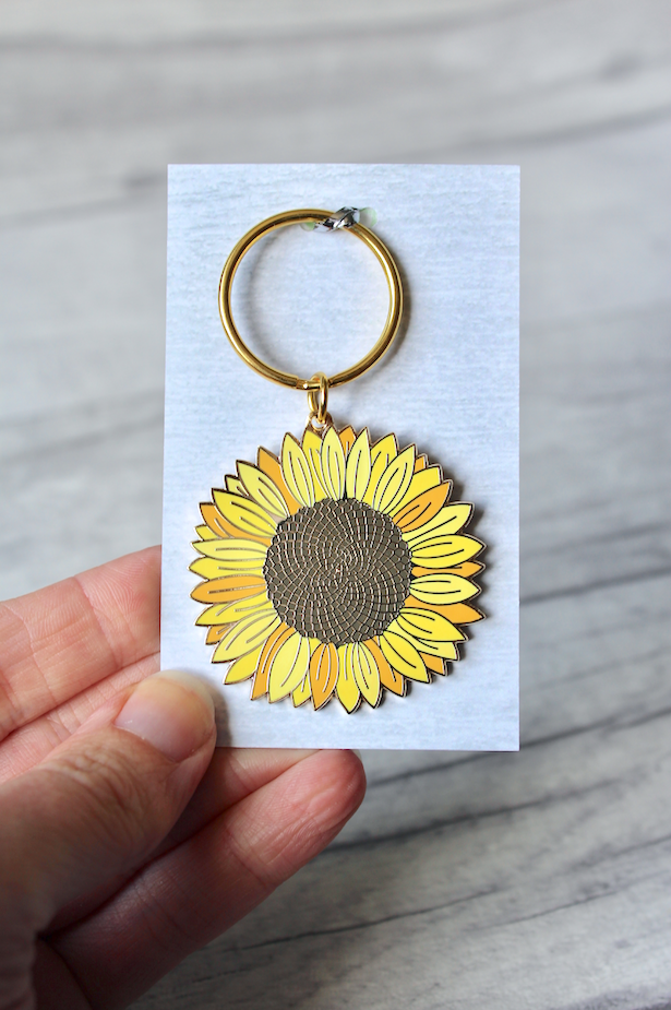 Sunflower Keyring