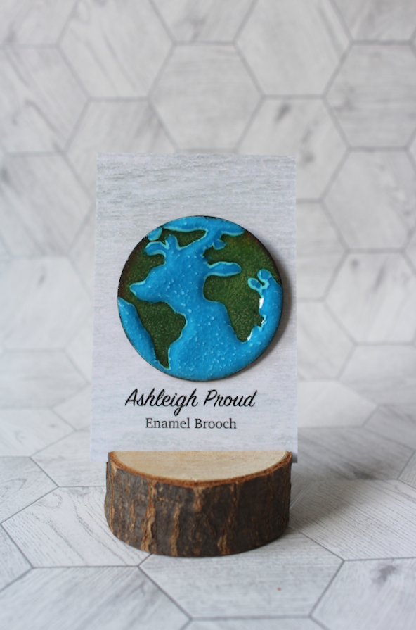 World - Earth Brooch