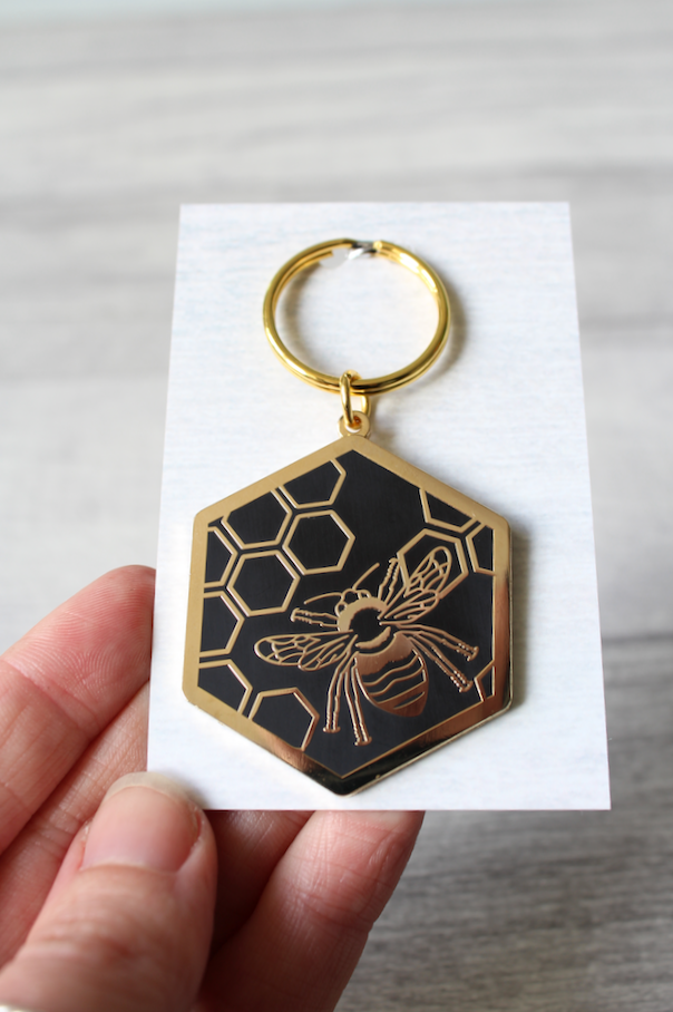 Honey 2025 bee keychain