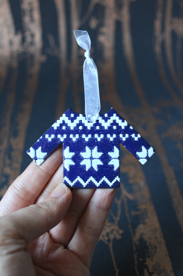 Christmas Jumper Decoration - Blue