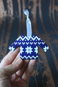Christmas Jumper Decoration - Blue
