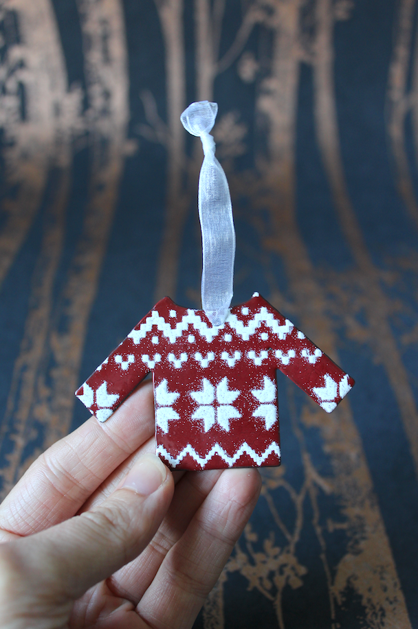 Christmas Jumper Decoration - Red