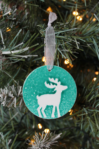 Reindeer Christmas Decoration - Green