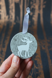 Reindeer Christmas Decoration - Grey