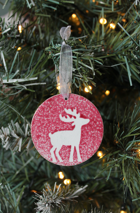 Reindeer Christmas Decoration - Red