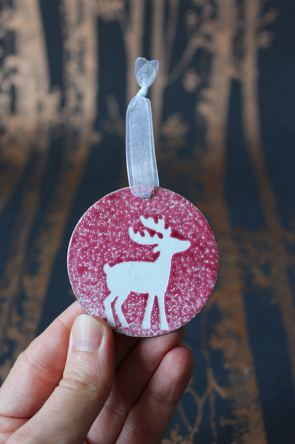Reindeer Christmas Decoration - Red