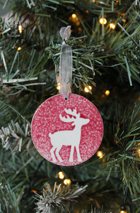 Reindeer Christmas Decoration - Red