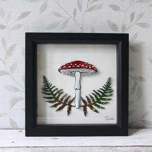 Mushroom & Ferns - Medium Frame
