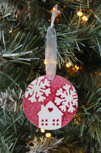 House Christmas Decoration - Red