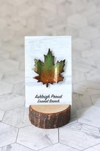Two Tone Maple Brooch
