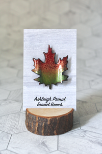 Two Tone Maple Brooch