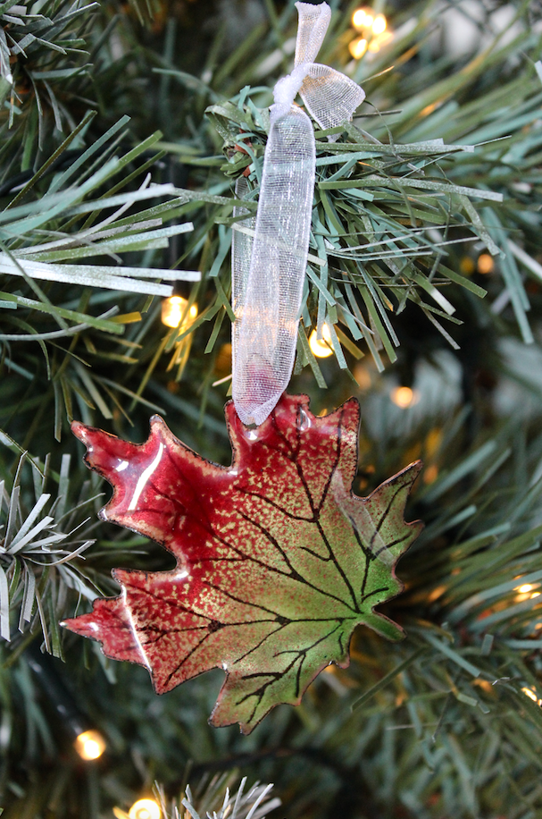 Maple Leaf Christmas Decoration - Two Tone