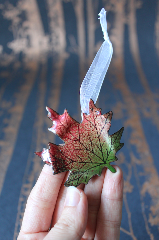 Maple Leaf Christmas Decoration - Two Tone