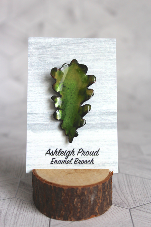 Green Oak Brooch