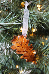 Oak Leaf Christmas Decoration - Brown