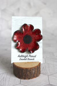 Red Poppy Brooch