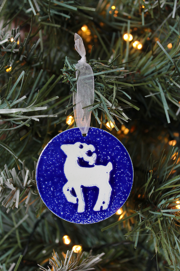 Reindeer Christmas Decoration - Blue