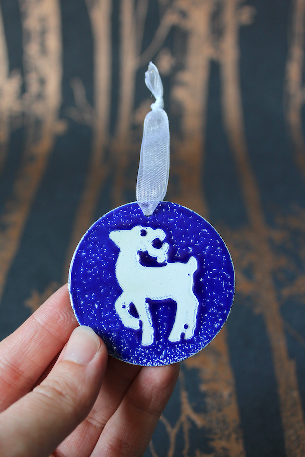 Reindeer Christmas Decoration - Blue