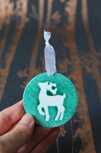 Reindeer Christmas Decoration - Green
