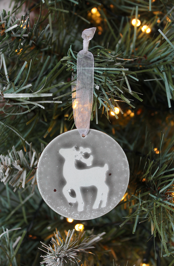 Reindeer Christmas Decoration - Grey