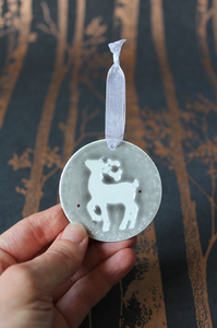 Reindeer Christmas Decoration - Grey
