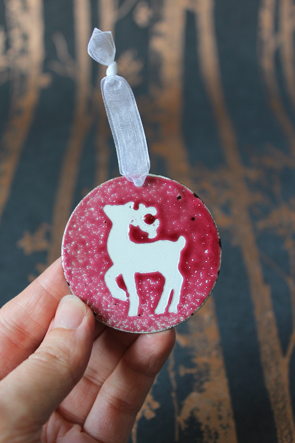 Reindeer Christmas Decoration - Red