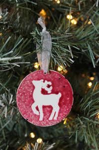 Reindeer Christmas Decoration - Red
