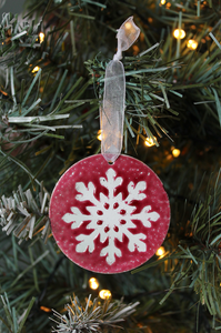 Snowflake Christmas Decoration - Red